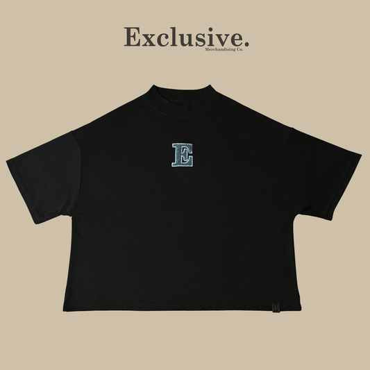 Black Oversize Boxifit Premium Tee