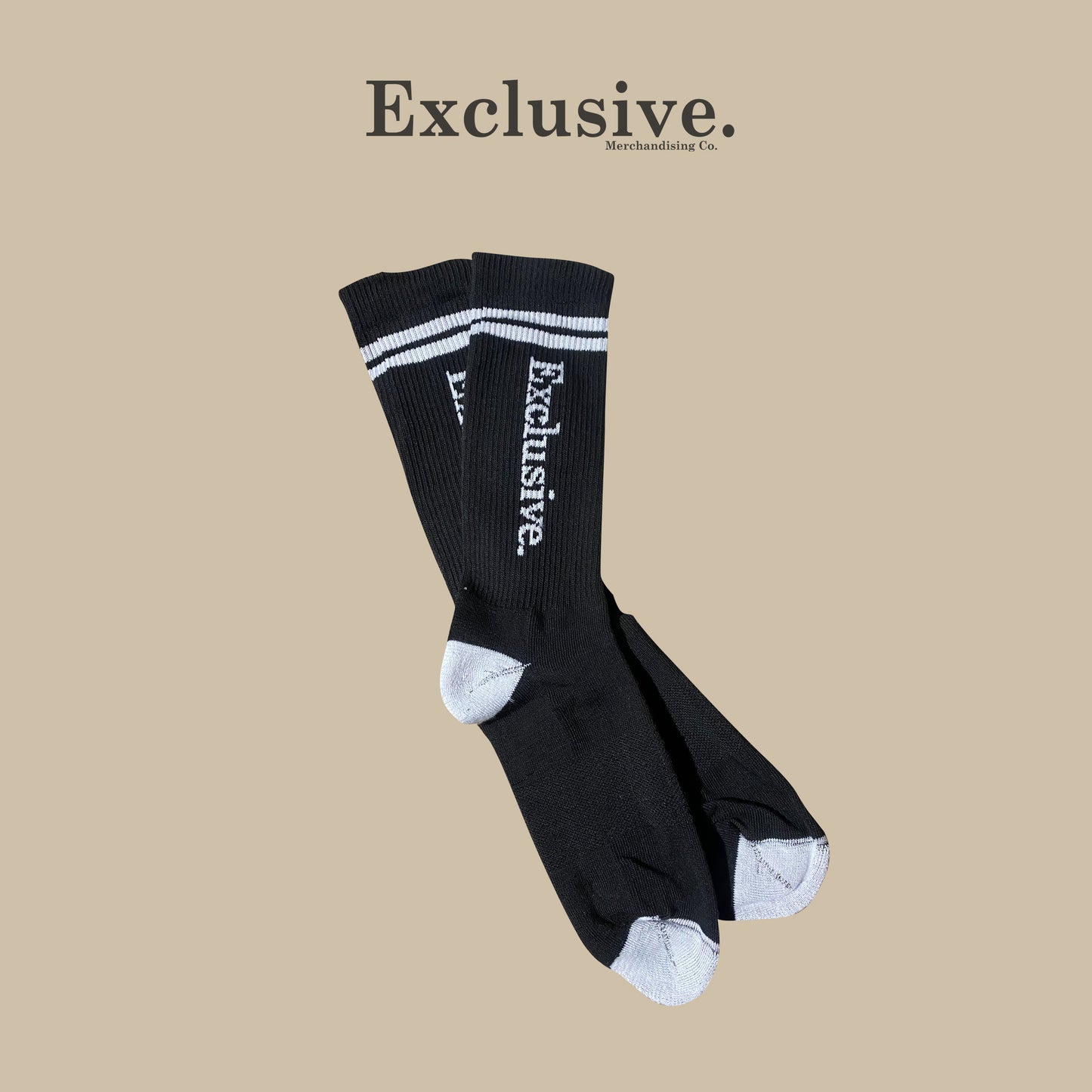 Black Cotton Sock