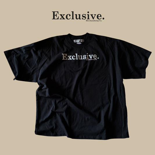 Exclusive. Oversize Premium Printed Black Tee (Classic Item)